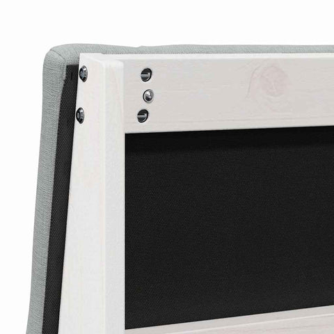 vidaXL Upholstered Headboard Light Grey 100 cm Solid Pine Wood