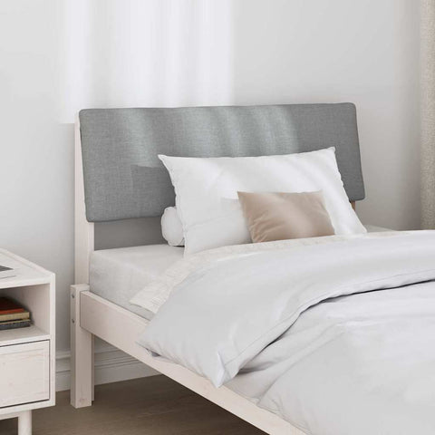vidaXL Upholstered Headboard Light Grey 100 cm Solid Pine Wood