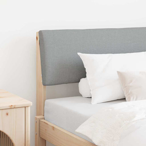 vidaXL Upholstered Headboard Light Grey 90 cm Solid Pine Wood