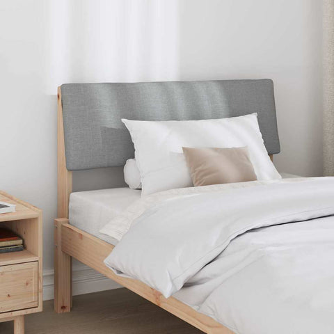 vidaXL Upholstered Headboard Light Grey 90 cm Solid Pine Wood