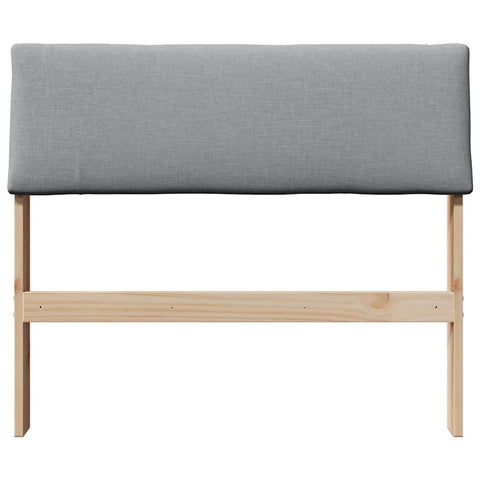 vidaXL Upholstered Headboard Light Grey 90 cm Solid Pine Wood