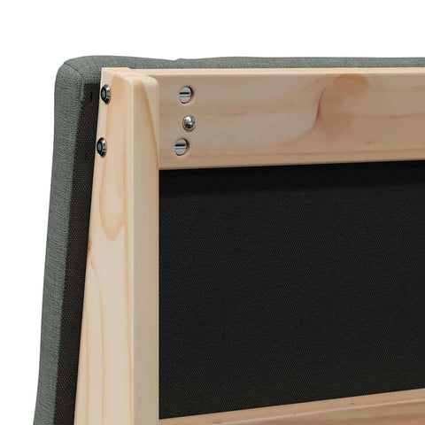 vidaXL Upholstered Headboard Dark Grey 90 cm Solid Pine Wood