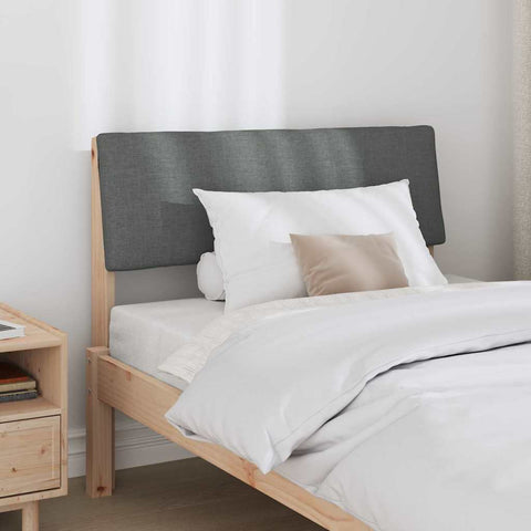 vidaXL Upholstered Headboard Dark Grey 90 cm Solid Pine Wood