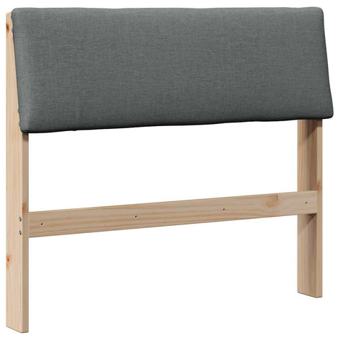 vidaXL Upholstered Headboard Dark Grey 90 cm Solid Pine Wood