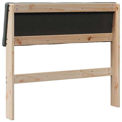 vidaXL Upholstered Headboard Dark Grey 90 cm Solid Pine Wood