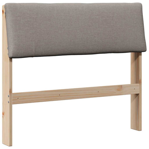 vidaXL Upholstered Headboard Taupe 90 cm Solid Pine Wood