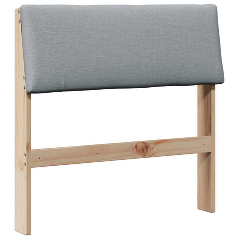 vidaXL Upholstered Headboard Light Grey 80 cm Solid Pine Wood