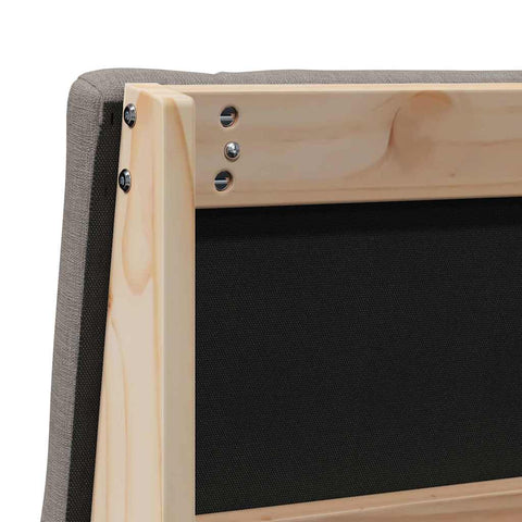 vidaXL Upholstered Headboard Taupe 80 cm Solid Pine Wood