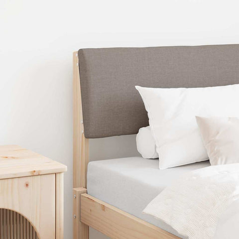 vidaXL Upholstered Headboard Taupe 80 cm Solid Pine Wood