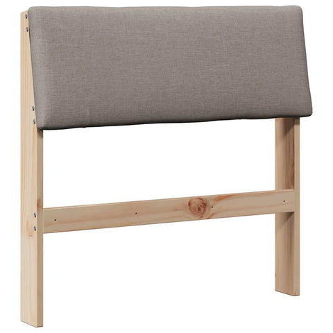vidaXL Upholstered Headboard Taupe 80 cm Solid Pine Wood