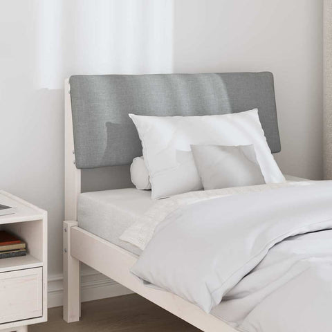 vidaXL Upholstered Headboard Light Grey 80 cm Solid Pine Wood