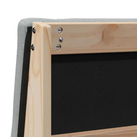 vidaXL Upholstered Headboard Light Grey 75 cm Solid Pine Wood