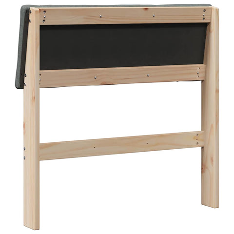 vidaXL Upholstered Headboard Dark Grey 75 cm Solid Pine Wood
