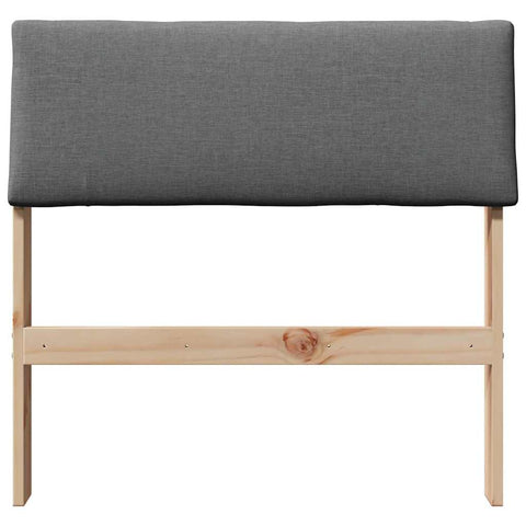 vidaXL Upholstered Headboard Dark Grey 75 cm Solid Pine Wood