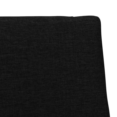 vidaXL Upholstered Headboard Black 75 cm Solid Pine Wood