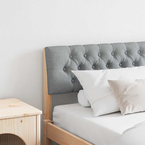 vidaXL Upholstered Headboard Light Grey 200 cm Solid Pine Wood