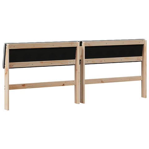 vidaXL Upholstered Headboard Light Grey 200 cm Solid Pine Wood