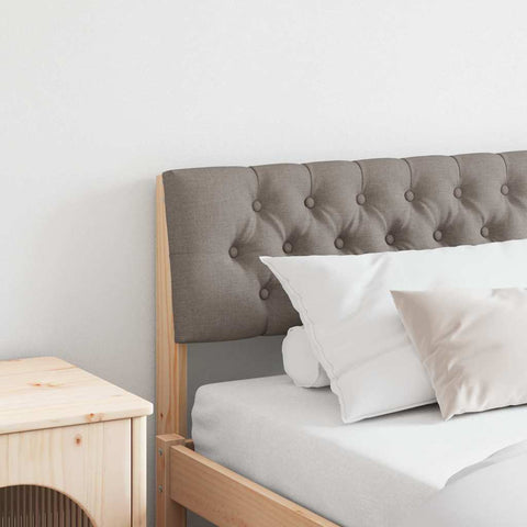 vidaXL Upholstered Headboard Taupe 200 cm Solid Pine Wood