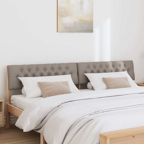 vidaXL Upholstered Headboard Taupe 200 cm Solid Pine Wood