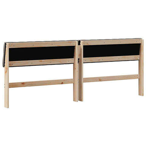 vidaXL Upholstered Headboard Taupe 200 cm Solid Pine Wood