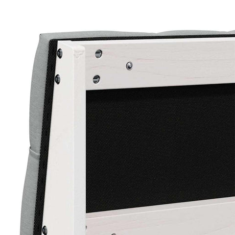 vidaXL Upholstered Headboard Light Grey 200 cm Solid Pine Wood