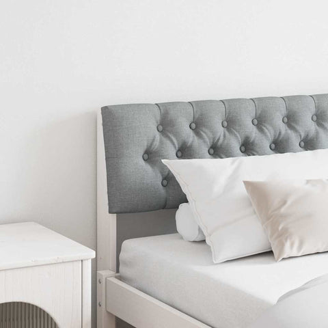 vidaXL Upholstered Headboard Light Grey 200 cm Solid Pine Wood