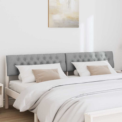 vidaXL Upholstered Headboard Light Grey 200 cm Solid Pine Wood