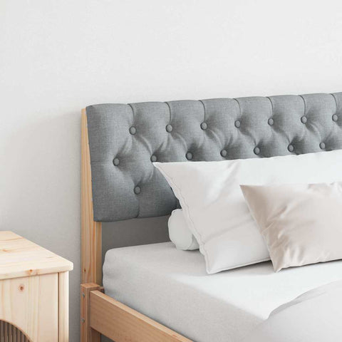 vidaXL Upholstered Headboard Light Grey 180 cm Solid Pine Wood