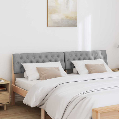 vidaXL Upholstered Headboard Light Grey 180 cm Solid Pine Wood