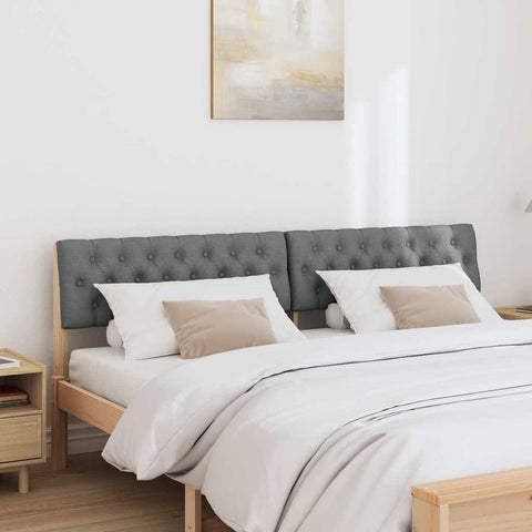 vidaXL Upholstered Headboard Dark Grey 180 cm Solid Pine Wood