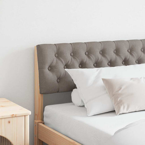 vidaXL Upholstered Headboard Taupe 180 cm Solid Pine Wood