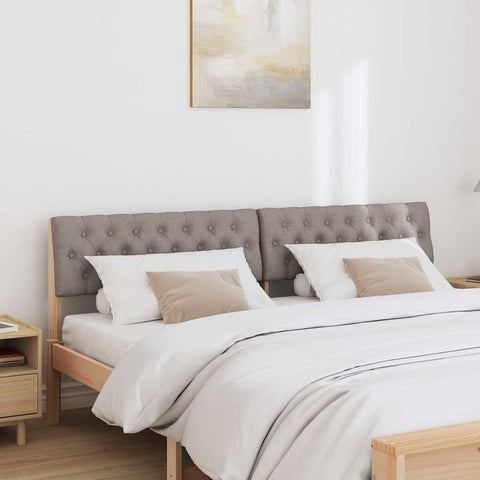 vidaXL Upholstered Headboard Taupe 180 cm Solid Pine Wood