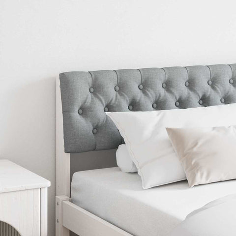 vidaXL Upholstered Headboard Light Grey 180 cm Solid Pine Wood