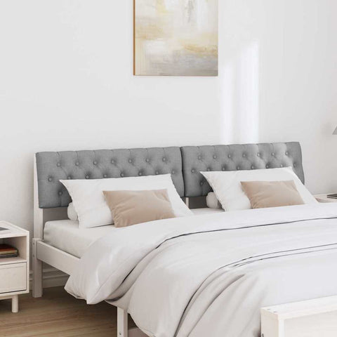 vidaXL Upholstered Headboard Light Grey 180 cm Solid Pine Wood