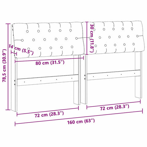 vidaXL Upholstered Headboard Taupe 160 cm Solid Pine Wood