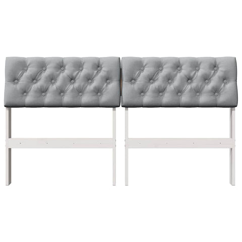vidaXL Upholstered Headboard Light Grey 160 cm Solid Pine Wood