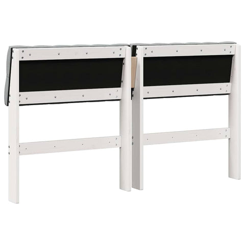 vidaXL Upholstered Headboard Light Grey 150 cm Solid Pine Wood