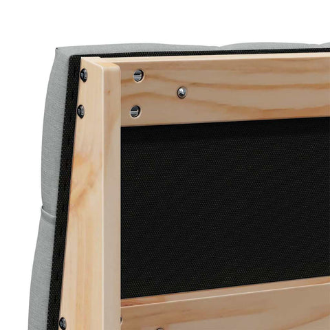 vidaXL Upholstered Headboard Light Grey 135 cm Solid Pine Wood