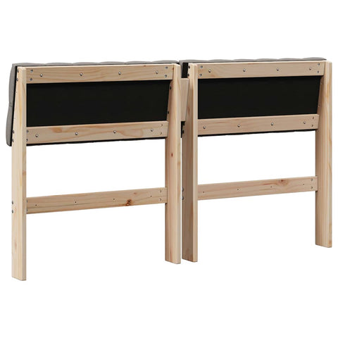 vidaXL Upholstered Headboard Taupe 135 cm Solid Pine Wood