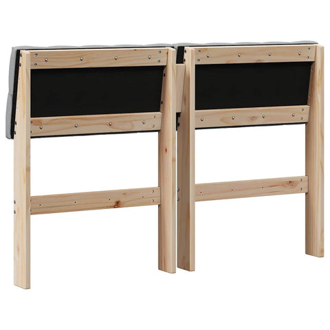 vidaXL Upholstered Headboard Light Grey 120 cm Solid Pine Wood