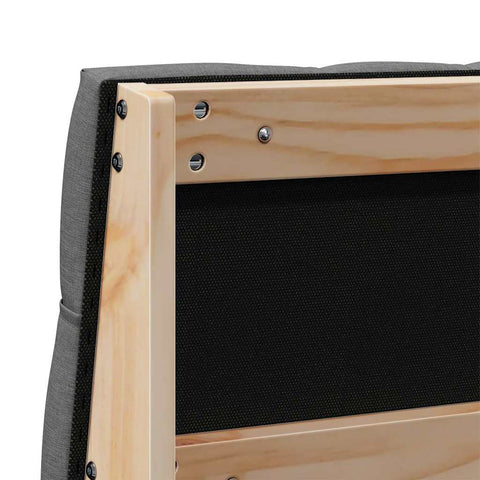 vidaXL Upholstered Headboard Dark Grey 120 cm Solid Pine Wood