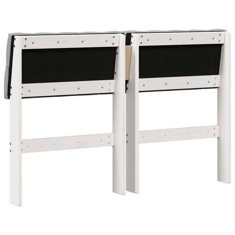 vidaXL Upholstered Headboard Light Grey 120 cm Solid Pine Wood