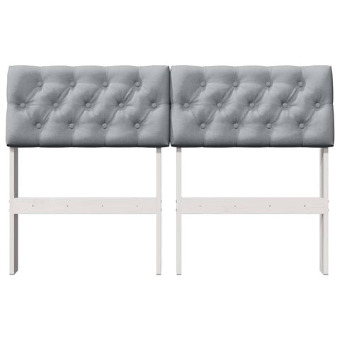 vidaXL Upholstered Headboard Light Grey 120 cm Solid Pine Wood