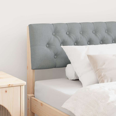 vidaXL Upholstered Headboard Light Grey 100 cm Solid Pine Wood