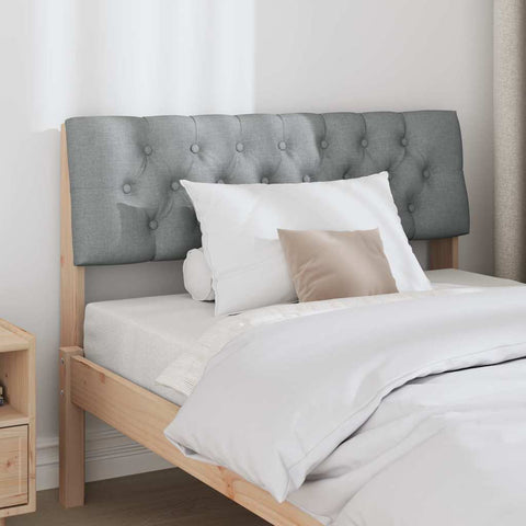 vidaXL Upholstered Headboard Light Grey 100 cm Solid Pine Wood