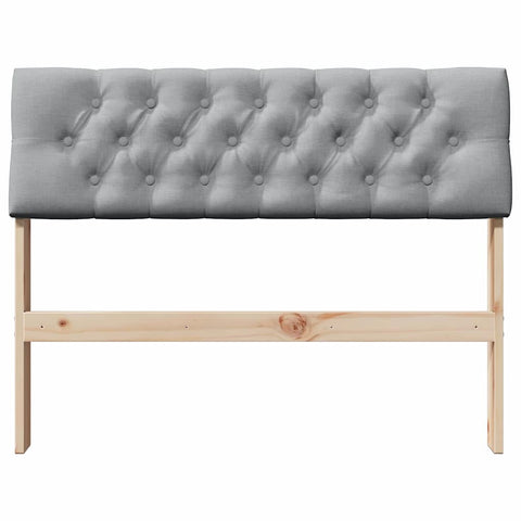 vidaXL Upholstered Headboard Light Grey 100 cm Solid Pine Wood
