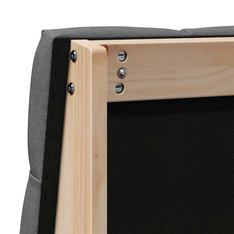 vidaXL Upholstered Headboard Dark Grey 100 cm Solid Pine Wood