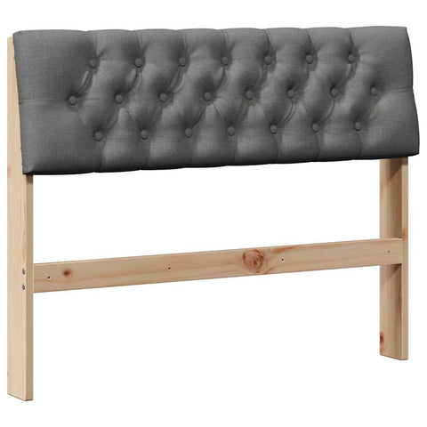 vidaXL Upholstered Headboard Dark Grey 100 cm Solid Pine Wood