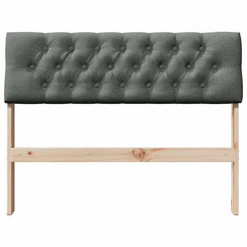 vidaXL Upholstered Headboard Dark Grey 100 cm Solid Pine Wood