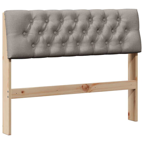 vidaXL Upholstered Headboard Taupe 100 cm Solid Pine Wood